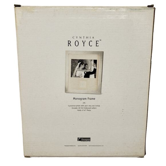 Cynthia Royce Silver Toned Monogramed Picture Frame - Picture 6 of 8